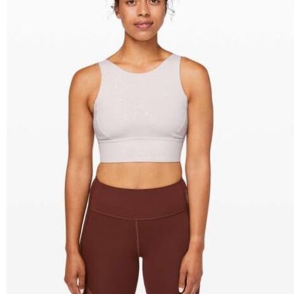 EUC Lululemon Stronger As One Long Line Bra Lululemon X Barrys Chrome Size 4